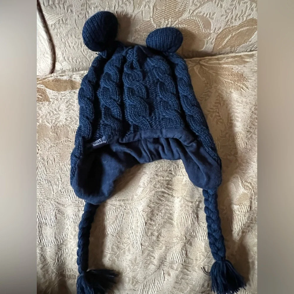 Koala Baby Boy Navy Blue Bear Winter Hat